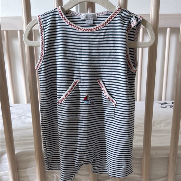 Kissy Kissy Other - Kissy Kissy Romper with Sailboat Embroidery